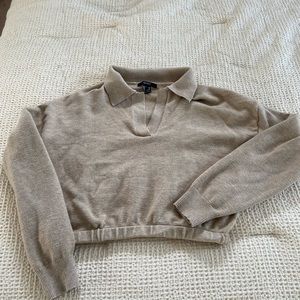 Tan Crop Sweater